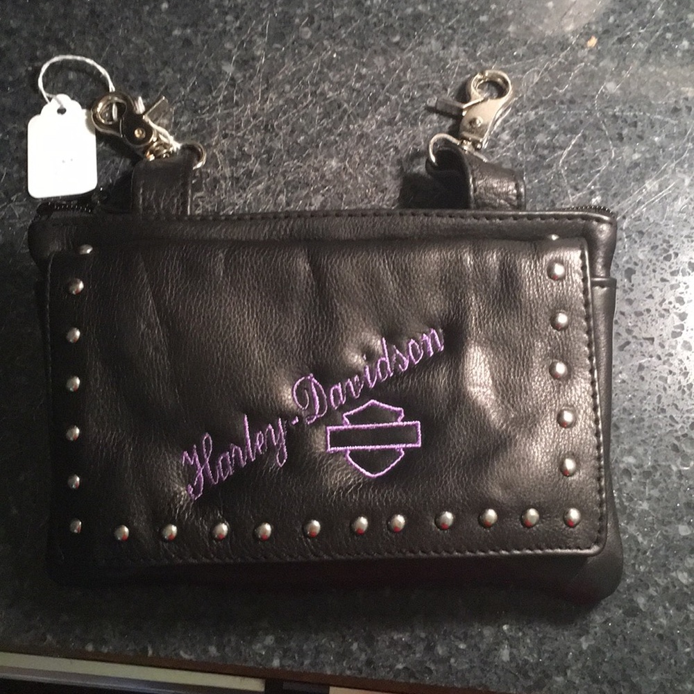 LEATHER * Harley-Davison cross body / hip bag